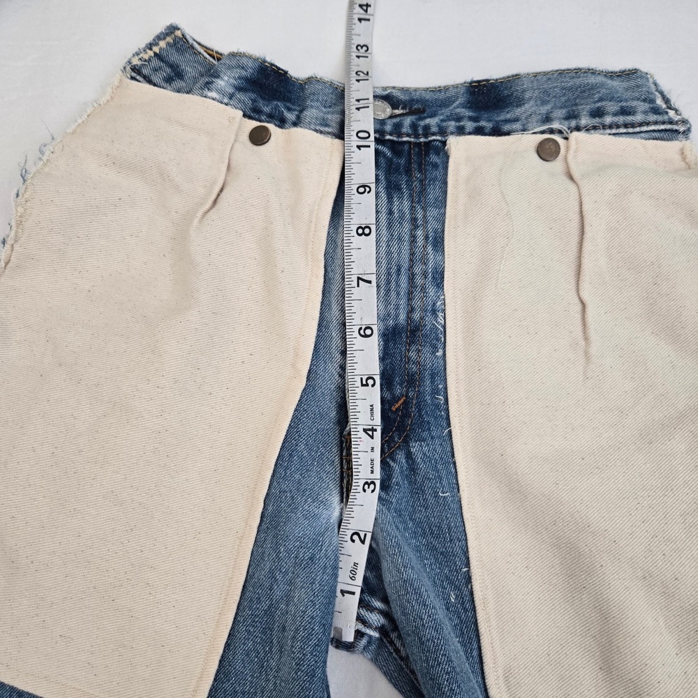 VTG Levis 550 Jeans Reworked Inside Out Custom Exposed Pockets Blanket Stitch 26 - Picture 5 of 11
